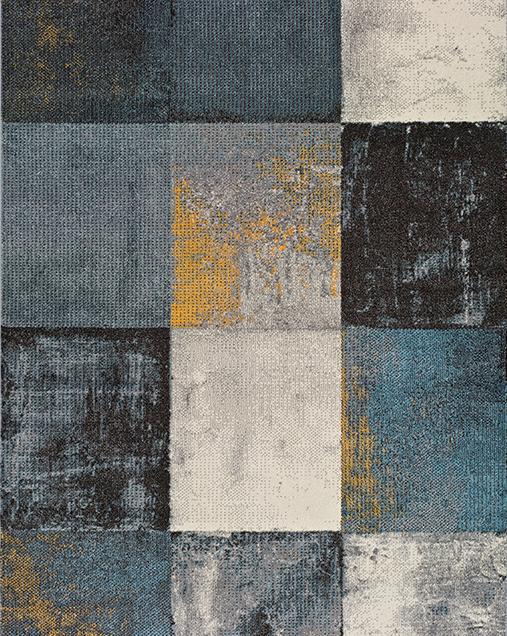 Alfombra Geométrica de inspiración Patchwork Adra 12152 Gris