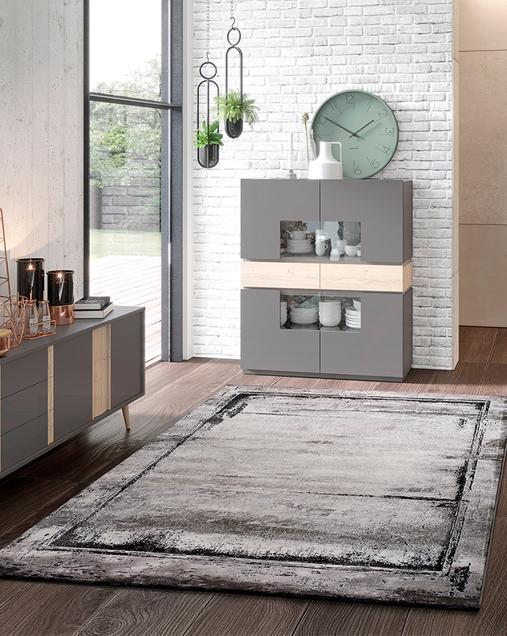Alfombra Vintage con toques Minimalistas Artist 23314 Gris