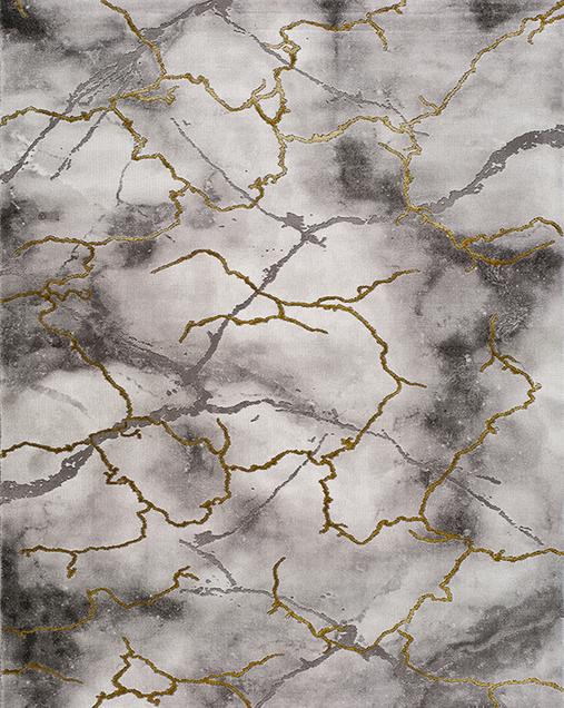 Alfombra de Arte Abstracto Artist 23363 Gris