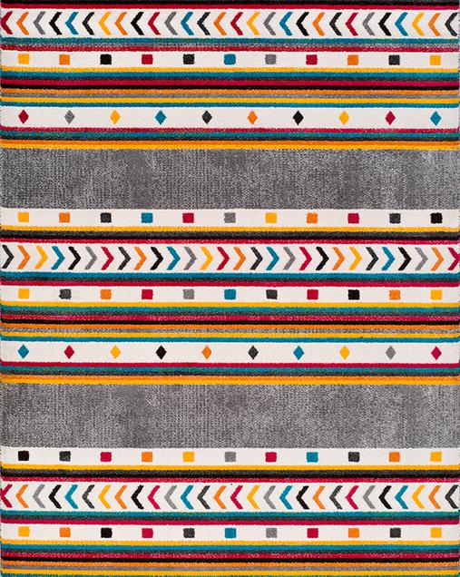 Alfombra Étnica con motivos geométricos Badari 16519 Multi