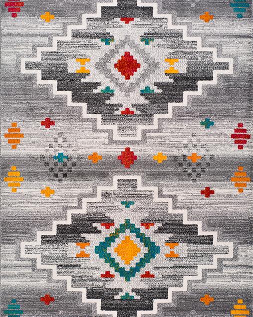 Alfombra Étnica con toques Tradicionales Badari 16533 Multi