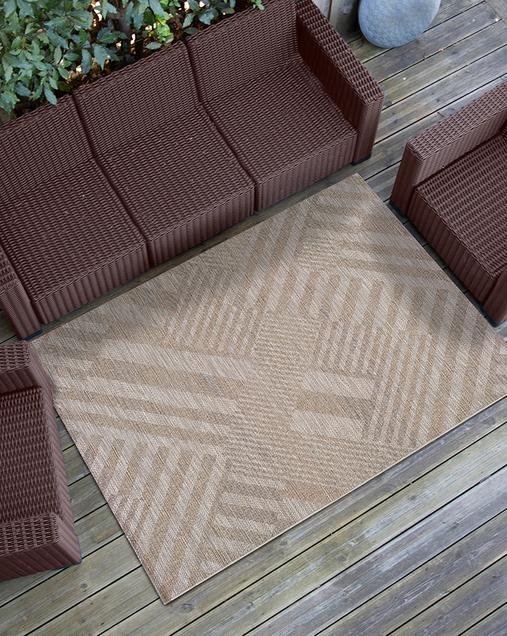 Alfombra Geométrica Indoor-Outdoor Devi 29503 Beig