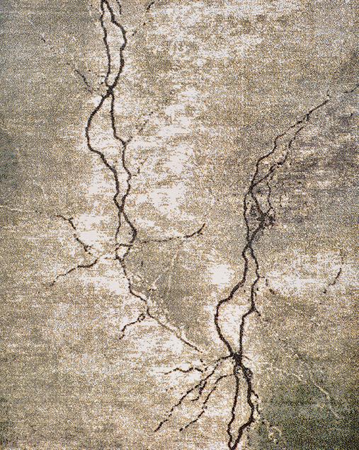 Alfombra Abstracta de estilo Vintage Karia 16570 Gris
