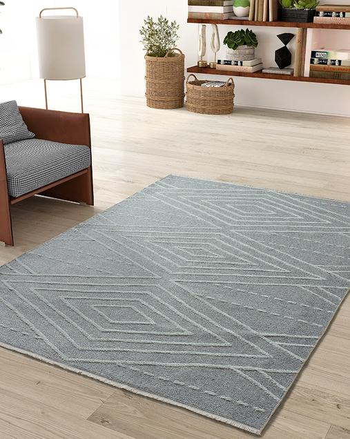 Alfombra Geométrica Lux 7000 Gris