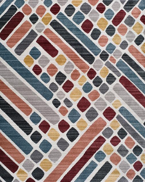 Alfombra Geométrica de estilo Vintage Tivoli 3900 Multi
